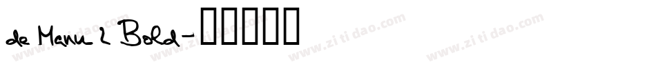 de Manu 2 Bold字体转换